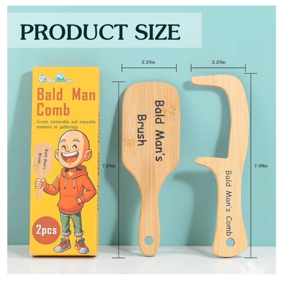 Bald Man's Brush and Comb Set
